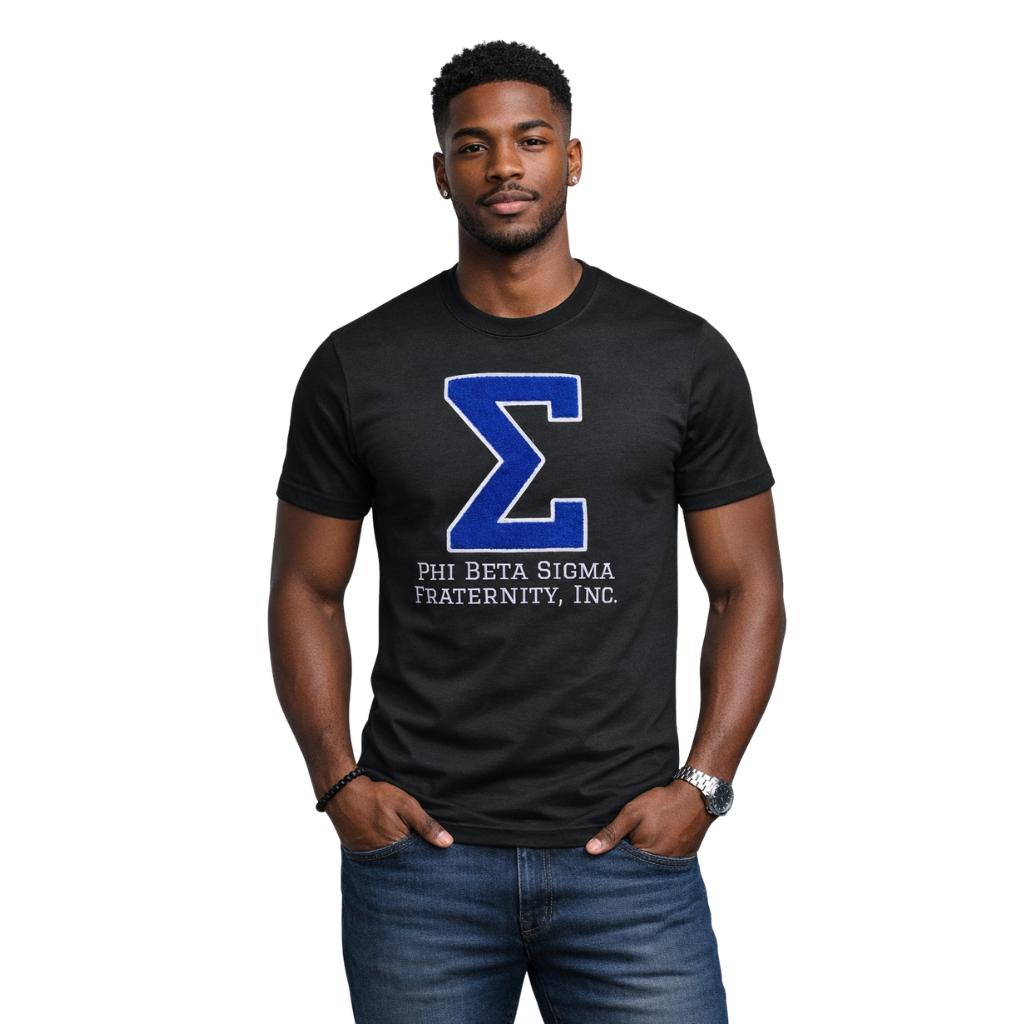 Sigma Big Σ Chenille Tee (Black )