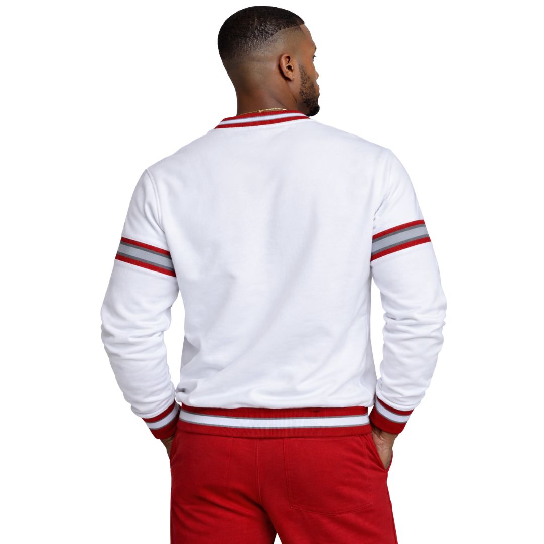 Kappa White Chenille Crewneck