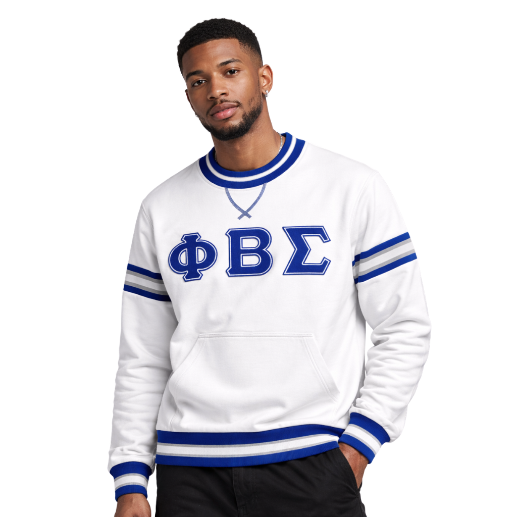 Phi Beta Sigma White Chenille Crewneck