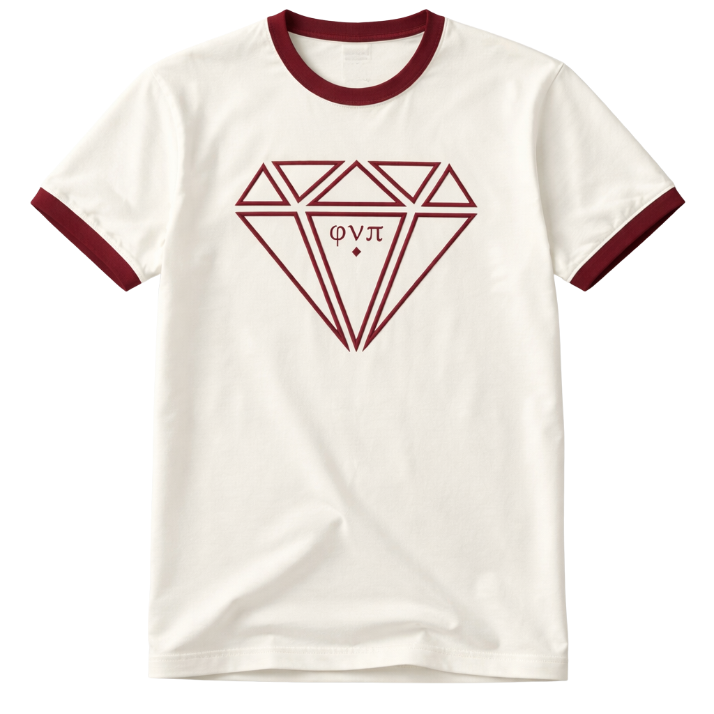 Kappa Alpha Psi Diamond Phi Nu Pi Ringer Tee (Kream)