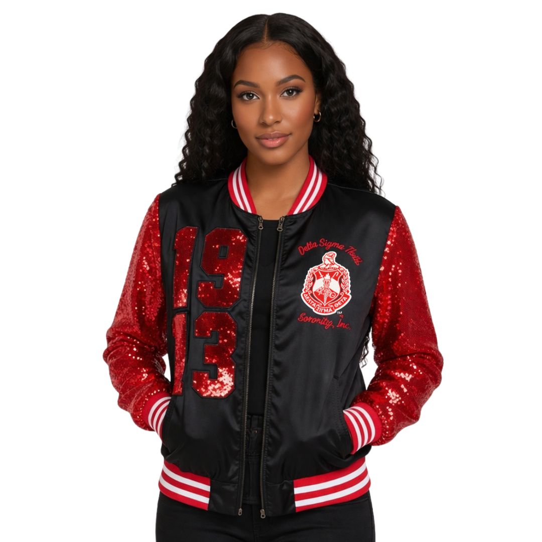DST Satin Sequin Jacket Black