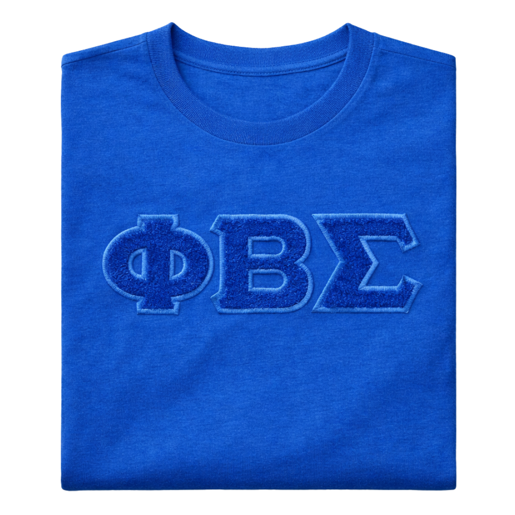Solid ΦΒΣ Chenille Tee (Royal Blue)