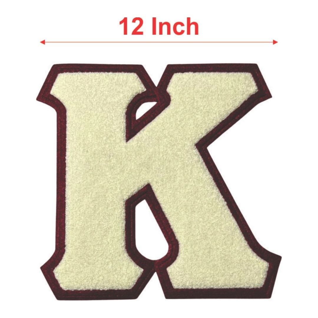 Kappa “K” Cream Chenille Patch
