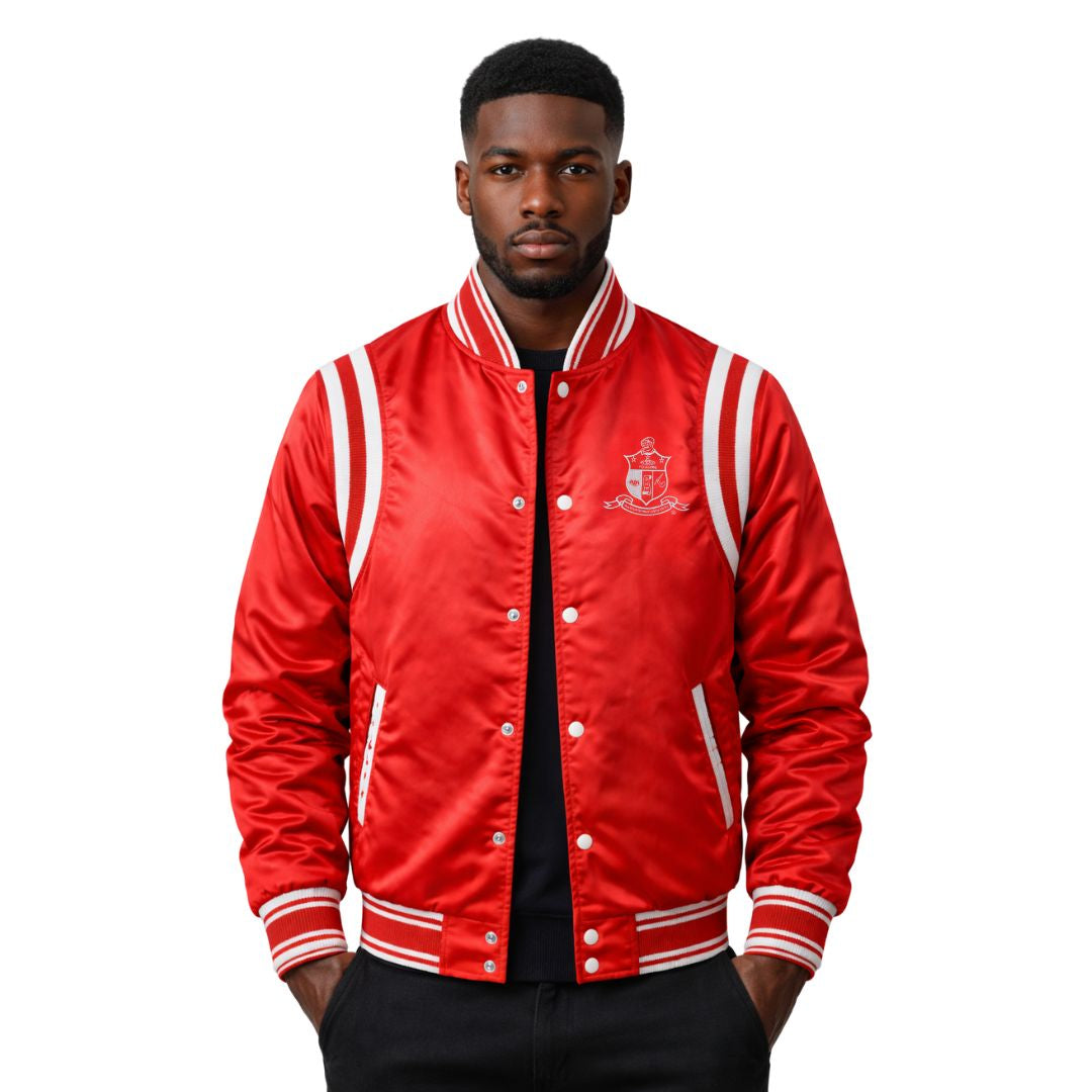 Kappa Alpha Psi Retro Satin Bomber Jacket
