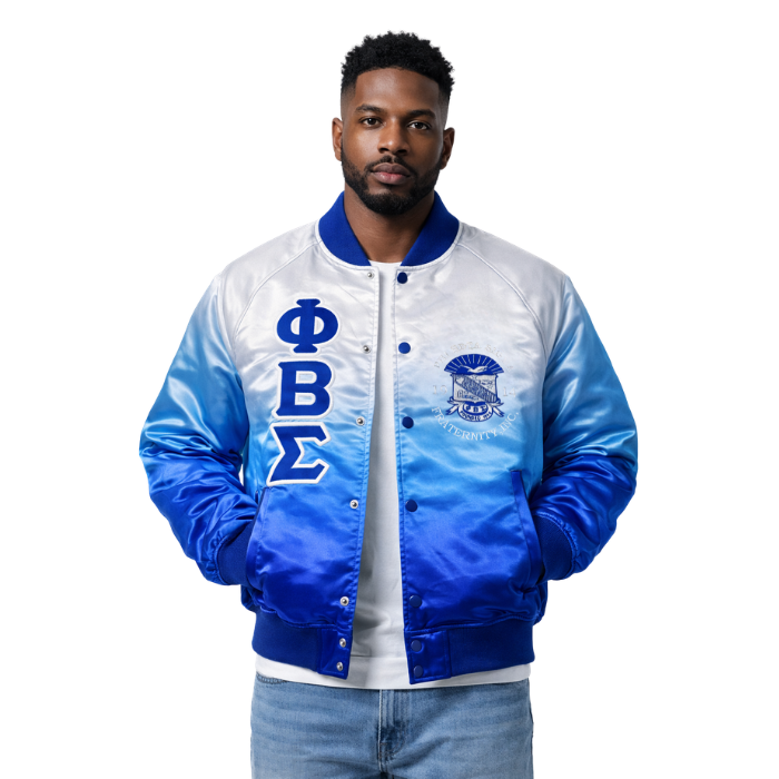 Phi Beta Sigma Faded Bomber Jacket