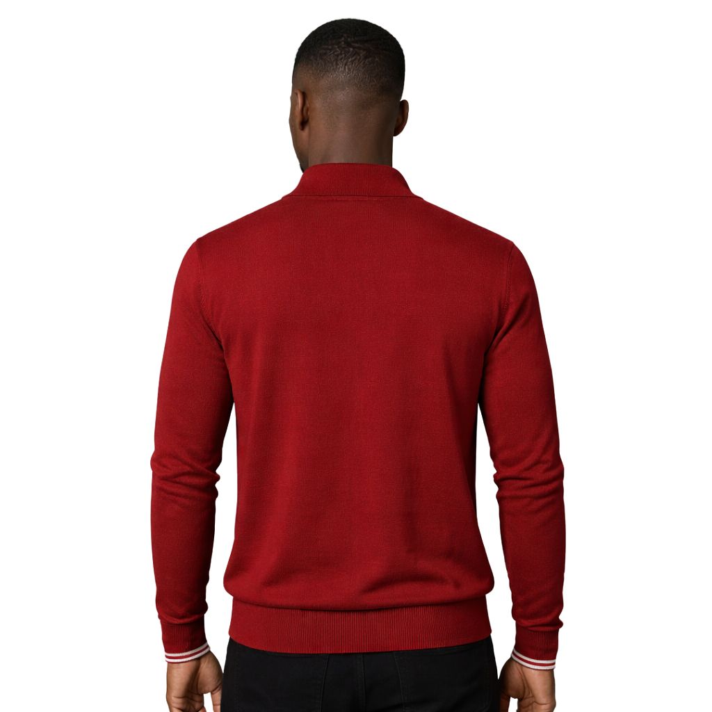 Kappa Alpha Psi Zip Polo Sweater (Krimson)