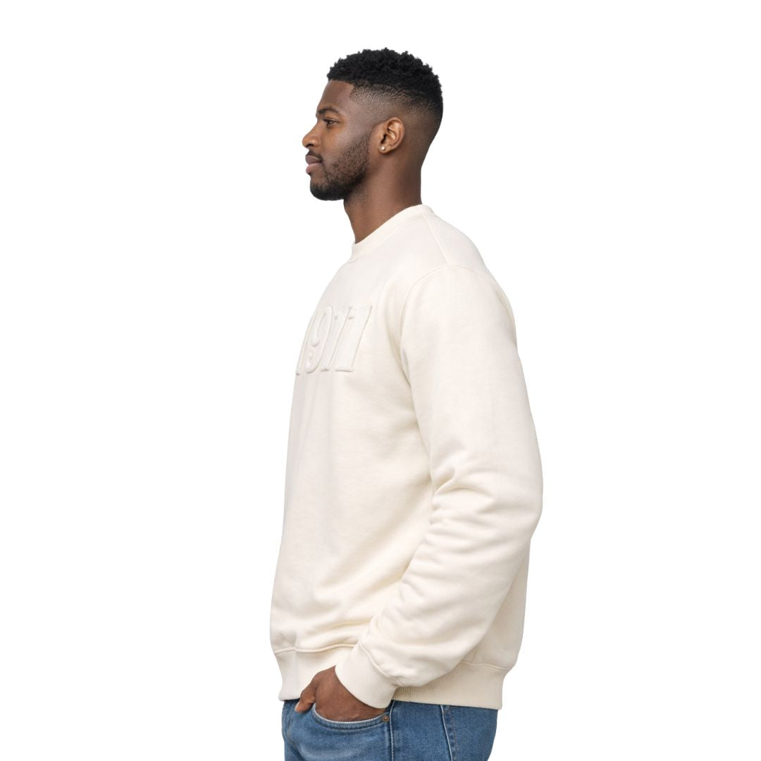 Solid Cream 1911 Chenille Sweatshirt