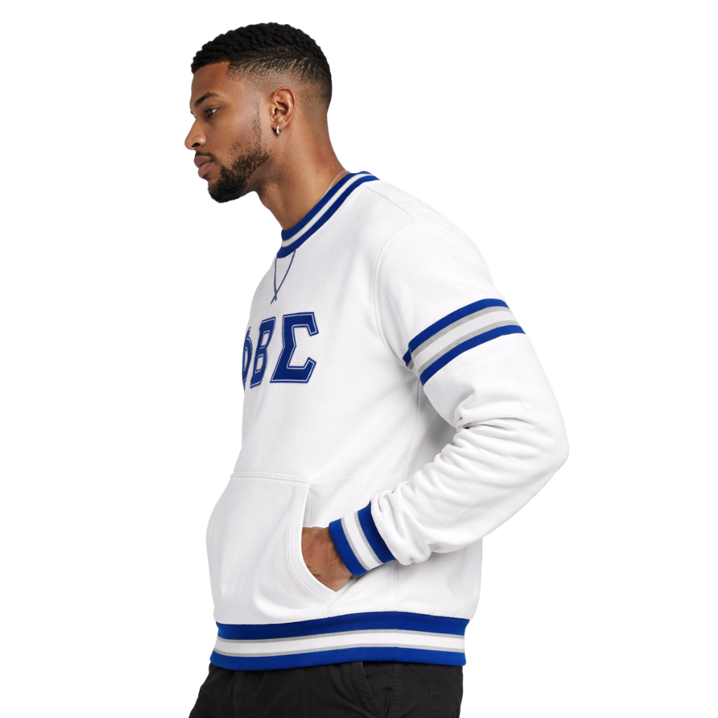 Phi Beta Sigma White Chenille Crewneck