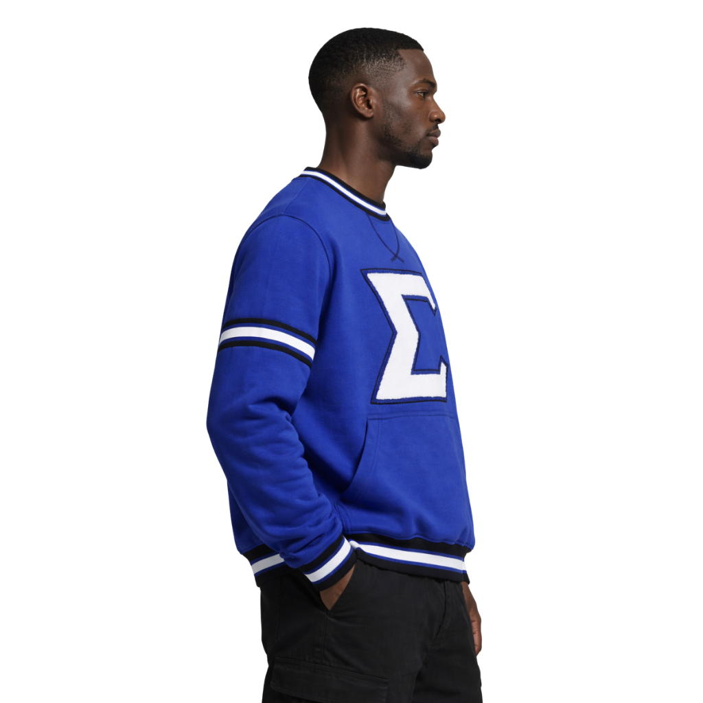 Phi Beta Sigma Blue "Sigma" Chenille Crewneck