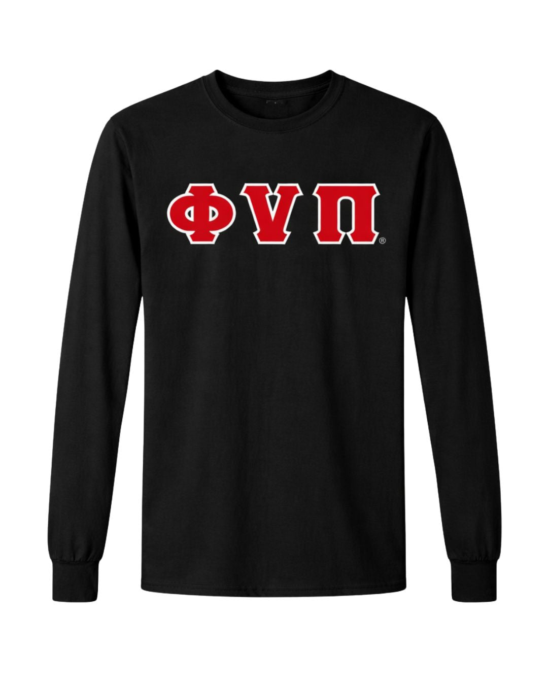Kappa Alpha Psi Old Skool Phi Nu Pi Long Sleeve 3-Letter Tee (Black)