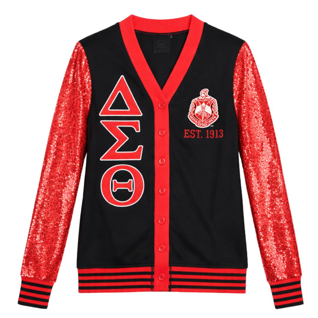DST Sequin Cardigan Black