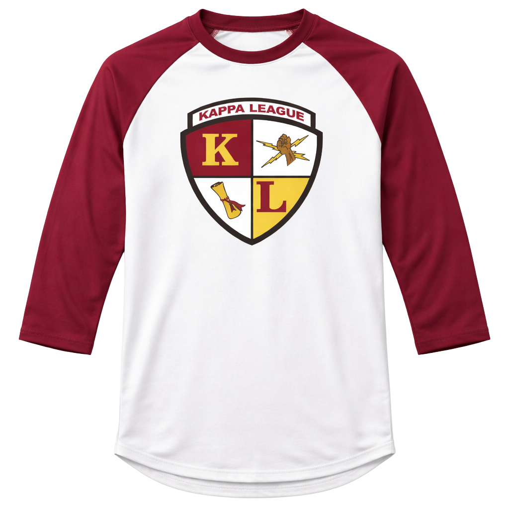 Kappa League Crest Baseball Tee (Maroon)