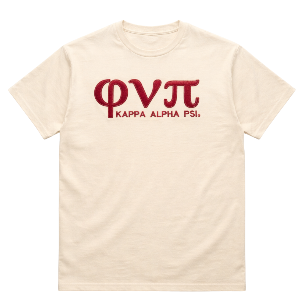 Kappa Alpha Psi Old Skool Phi Nu Pi Felt Tee