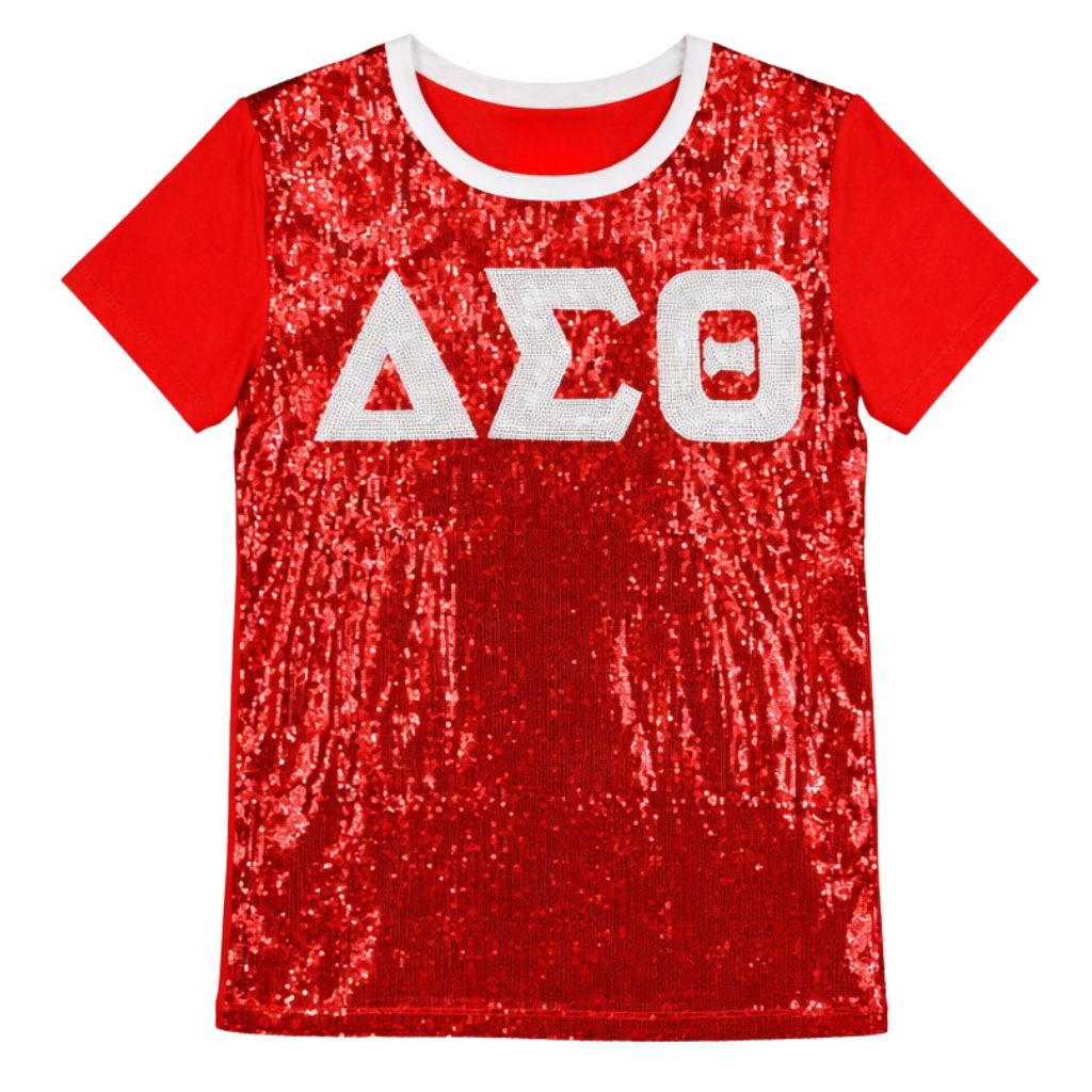 DST Sequin Tee Red