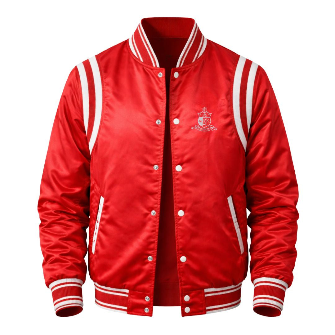 Kappa Alpha Psi Retro Satin Bomber Jacket