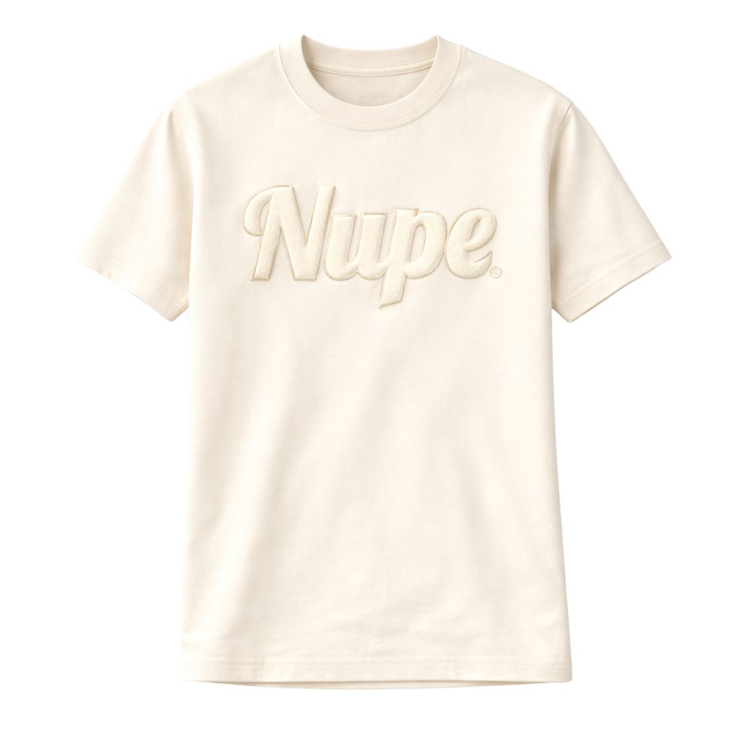 Solid Nupe Cream Chenille Tee