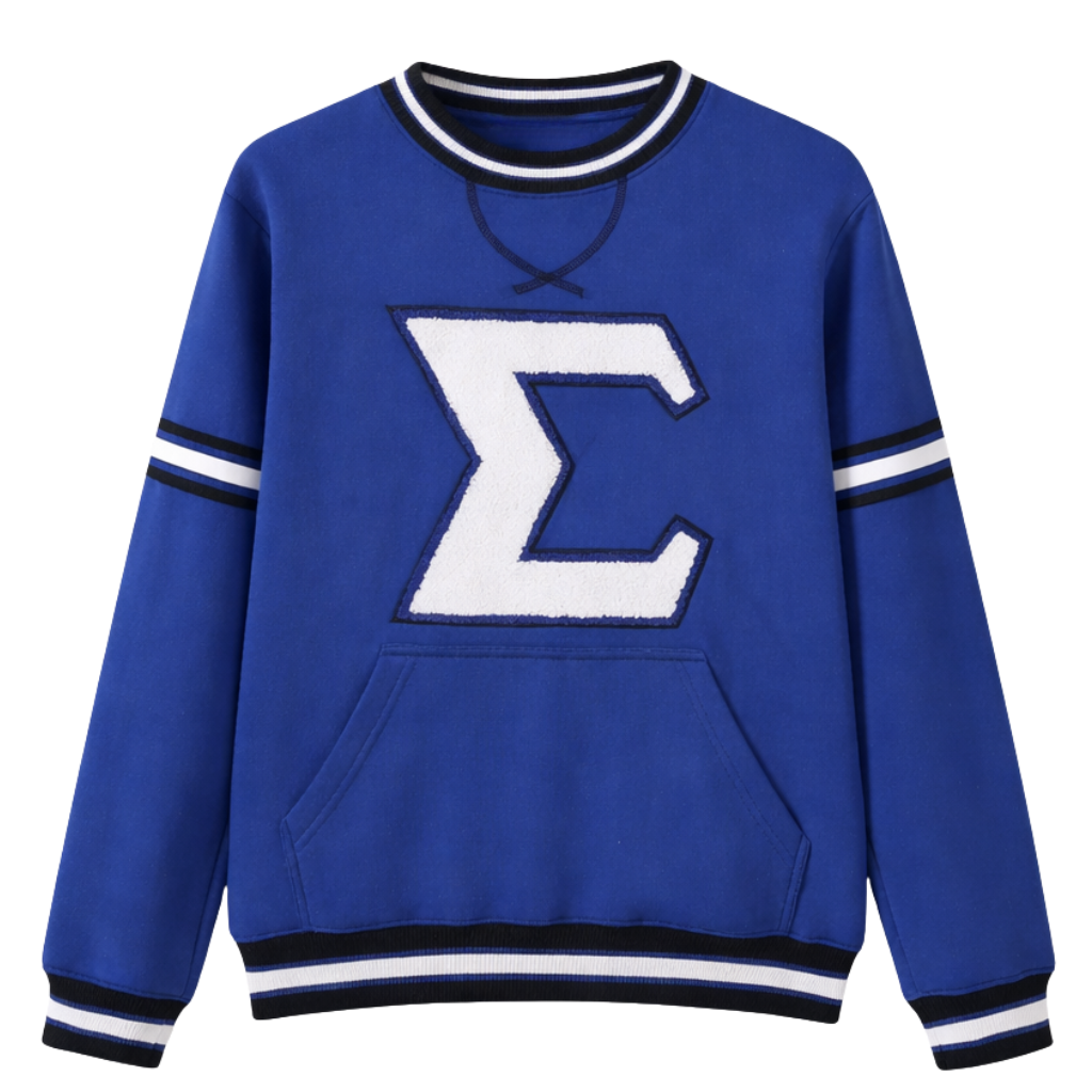 Phi Beta Sigma Blue "Sigma" Chenille Crewneck
