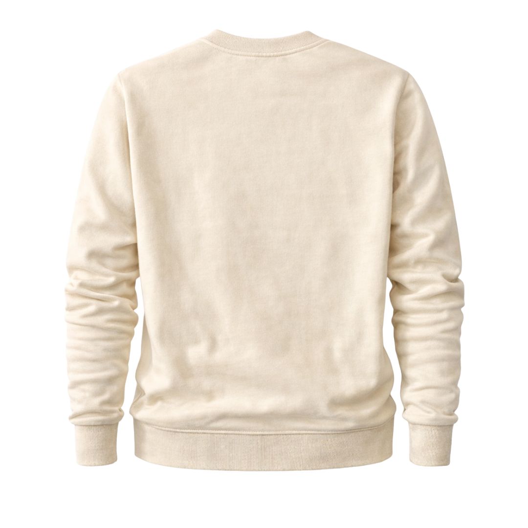 Solid ΚΑΨ Cream Chenille Sweatshirt