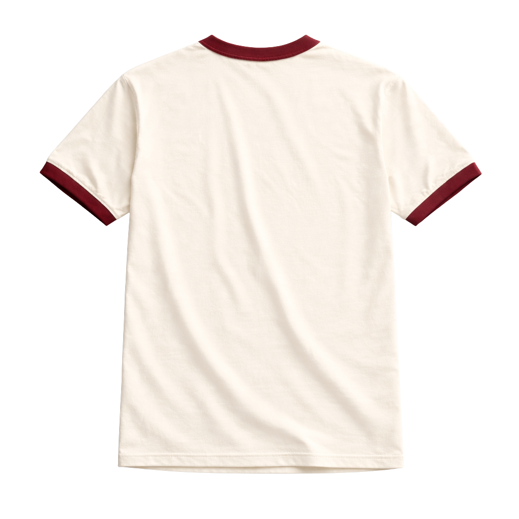 Phi Nu Pi Premium Kream Chenille Letter Ringer T-Shirt
