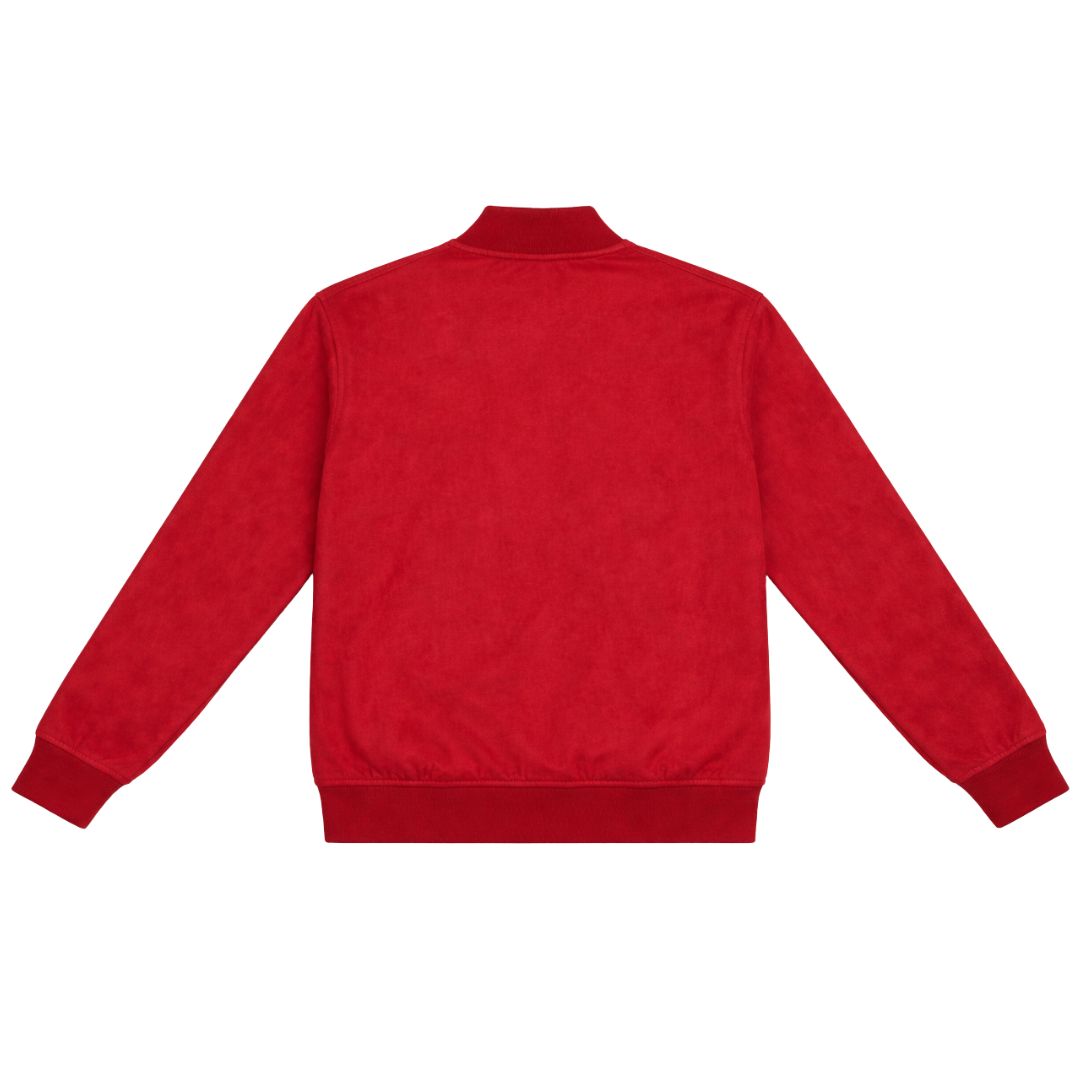 Kappa Alpha Psi Tonal Vegan Suede Bomber Jacket (Krimson)
