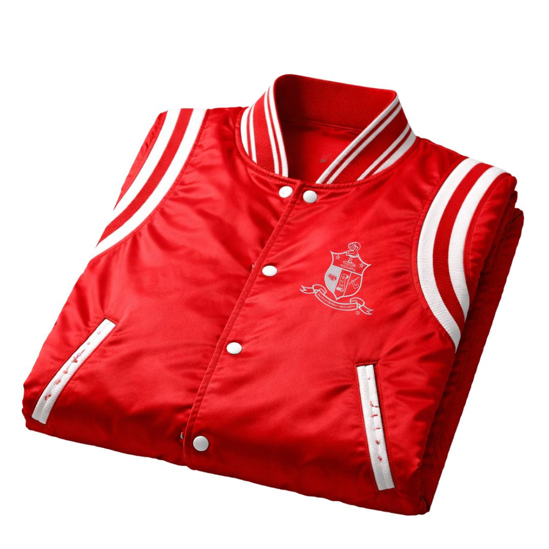 Kappa Alpha Psi Retro Satin Bomber Jacket