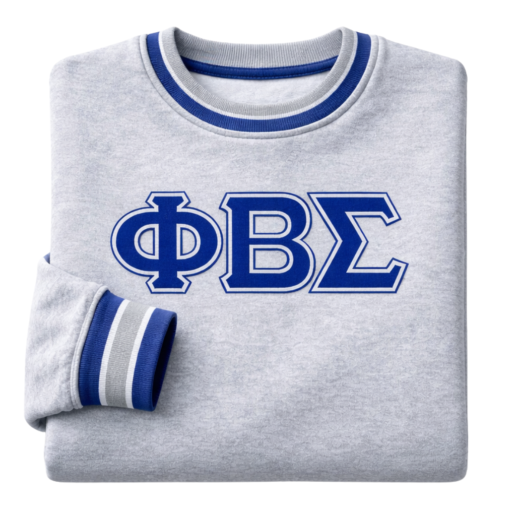Phi Beta Sigma grey chenille Crewneck sweatshirt
