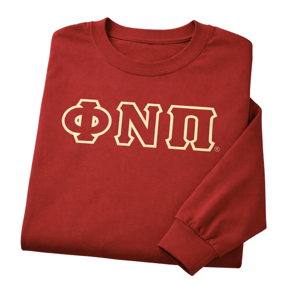 Kappa Alpha Psi Phi Nu Pi Long Sleeve 3-Letter Tee (Krimson)