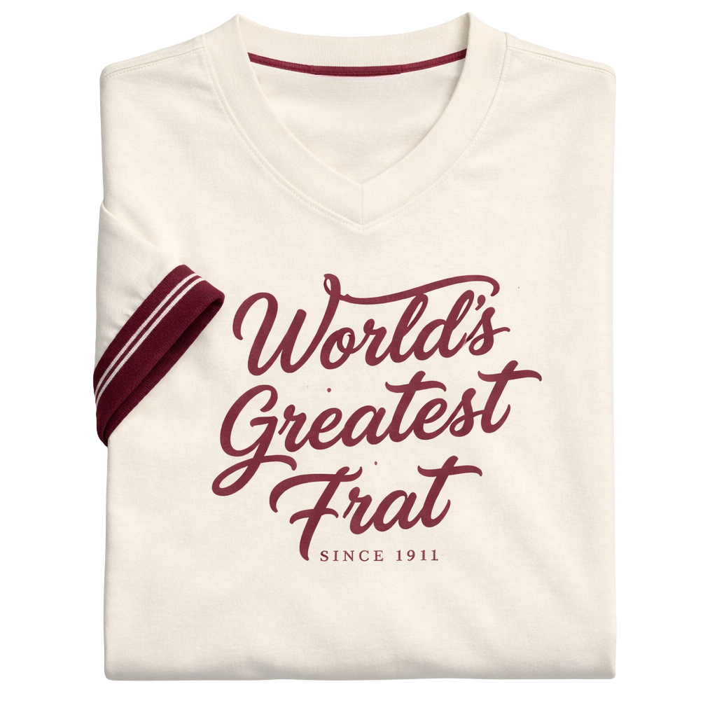 Kappa Alpha Psi World's Greatest Frat Script Tee (Cream)