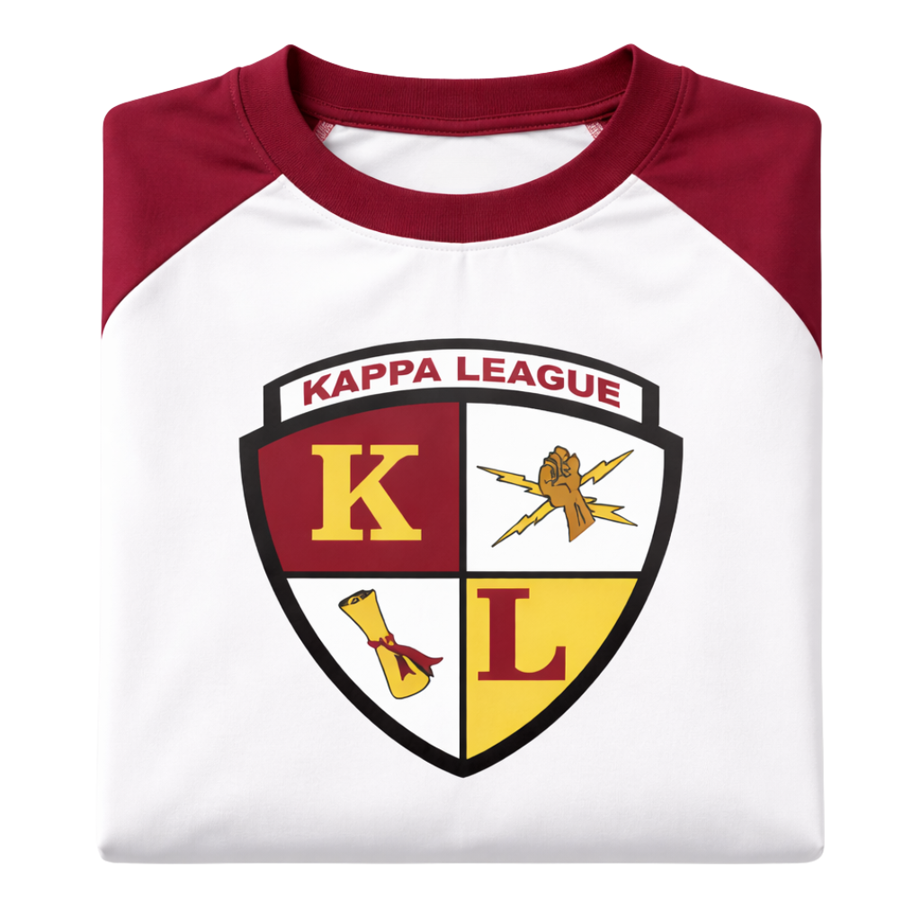 Kappa League Crest Baseball Tee (Maroon)