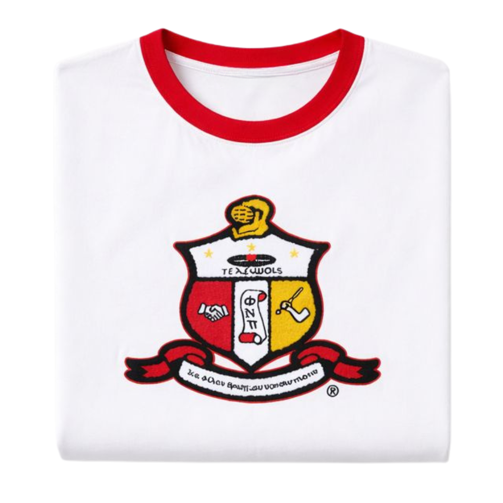 Kappa White Chenille Crest Ringer Premium Shirt