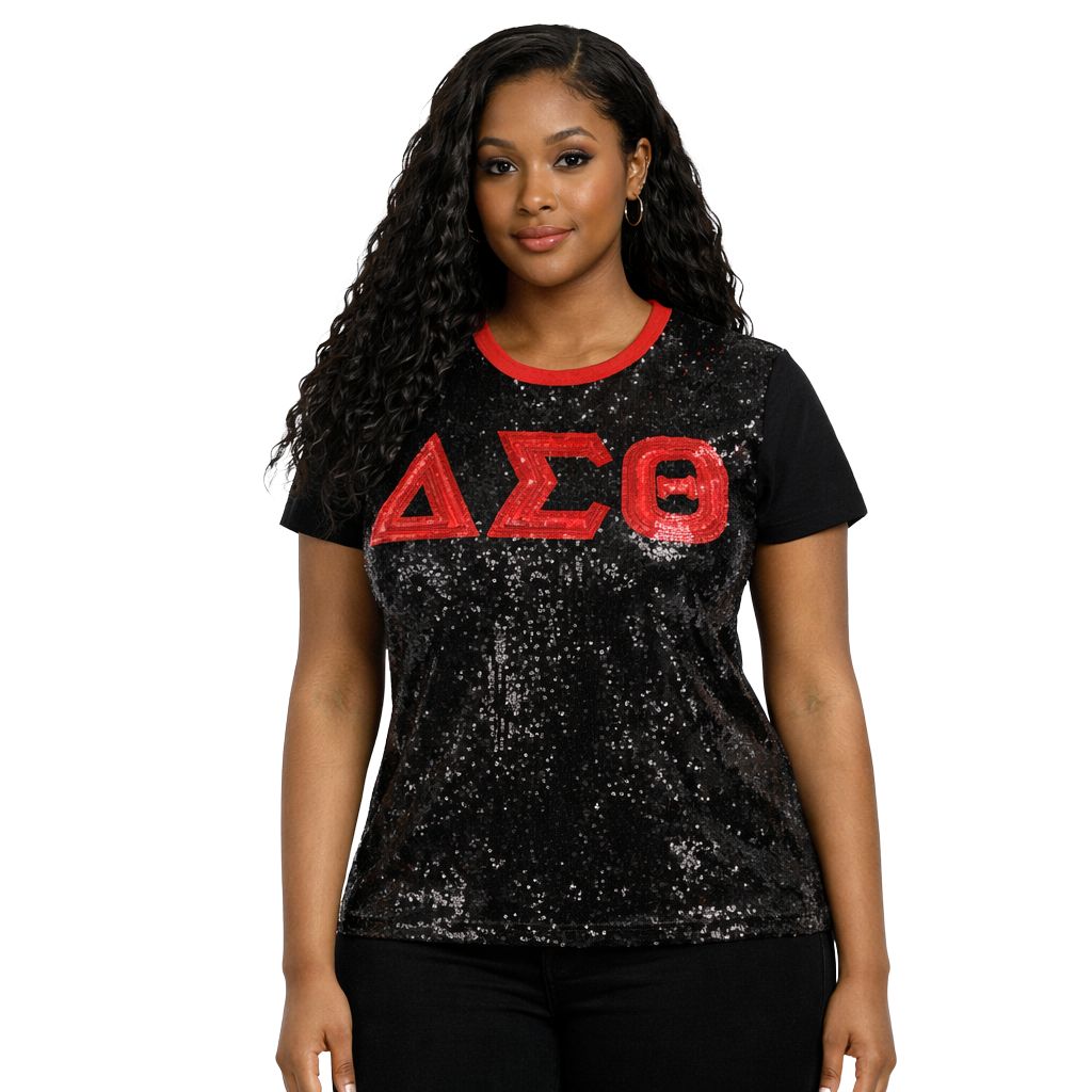 DST Sequin Tee Black