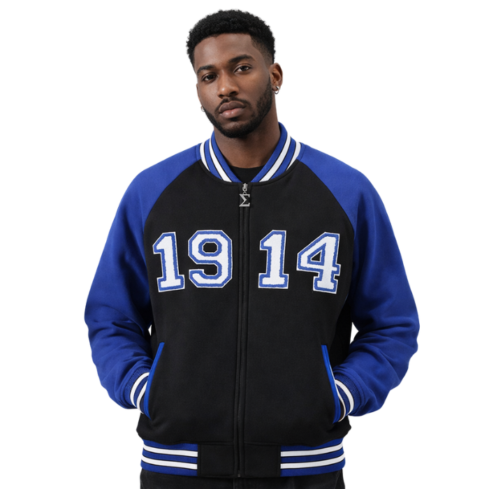Sigma 1914 Black Varsity Fleece Jacket