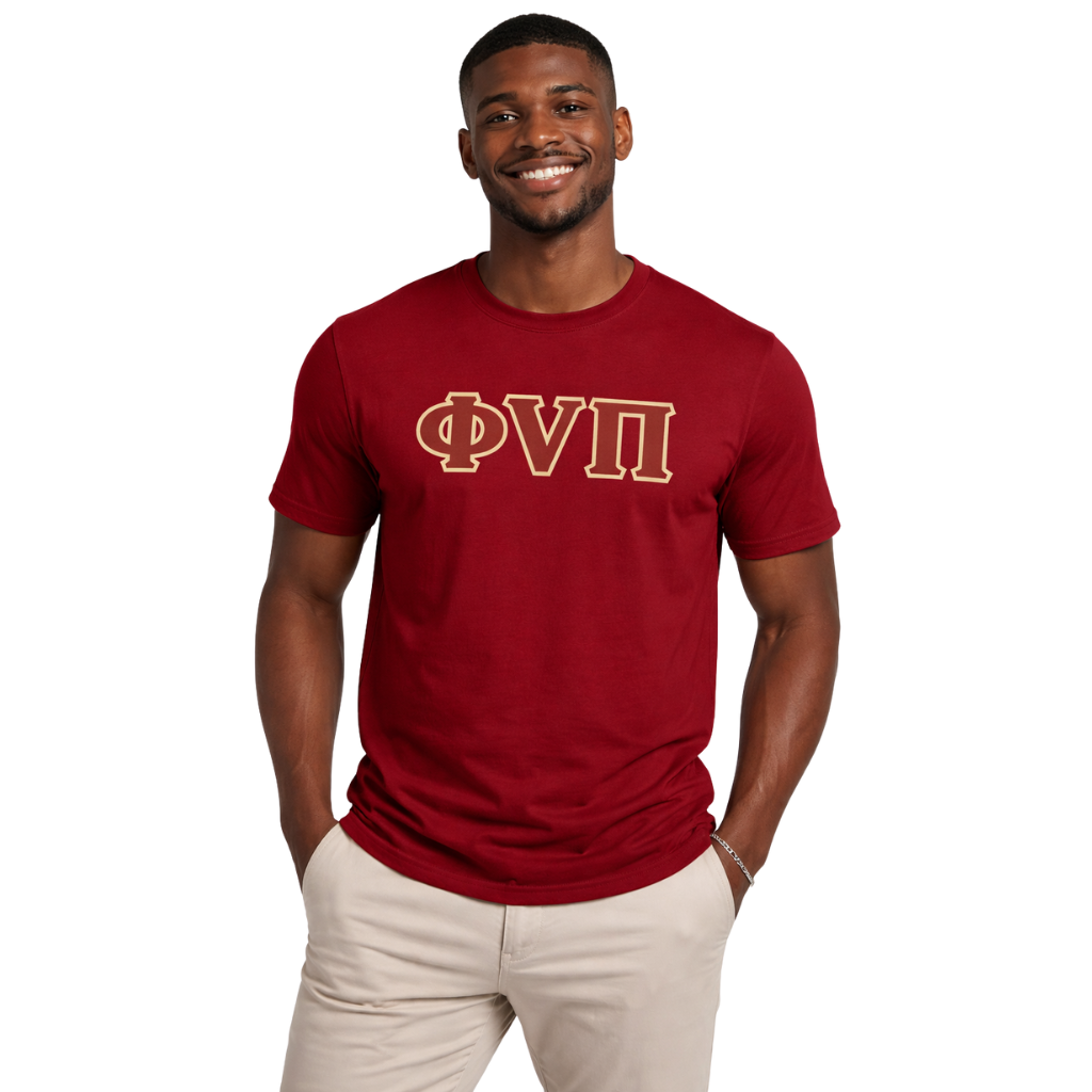 Kappa Alpha Psi Old Skool Phi Nu Pi 3-Letter Tee (Krimson or Maroon)