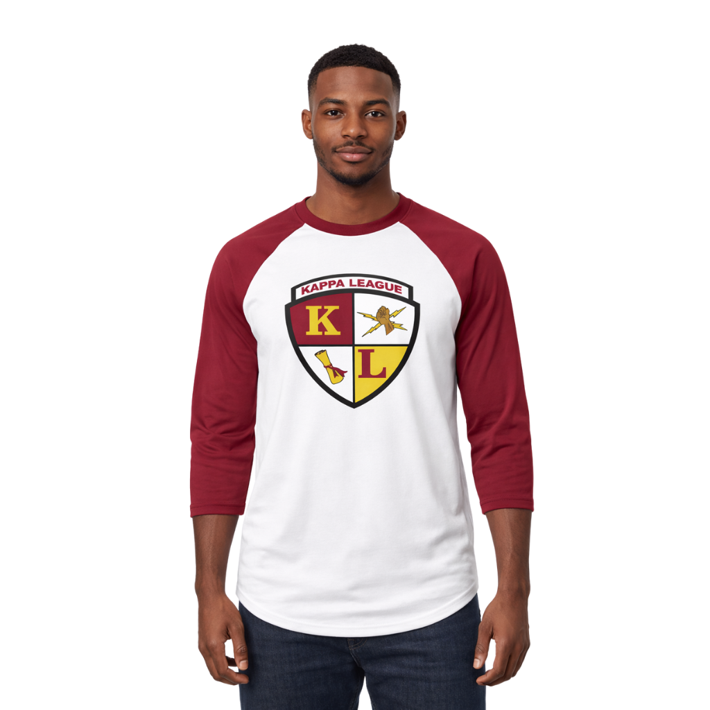 Kappa League Crest Baseball Tee (Maroon)