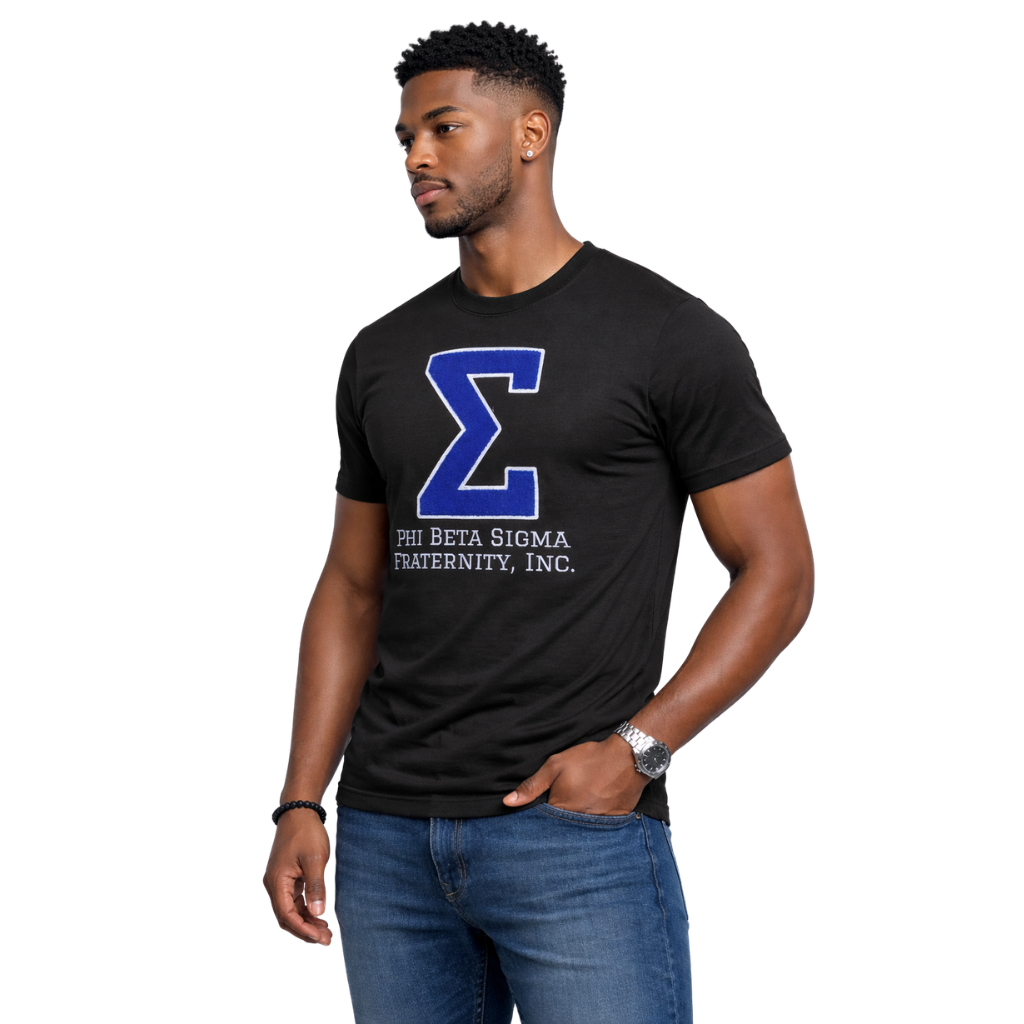Sigma Big Σ Chenille Tee (Black )