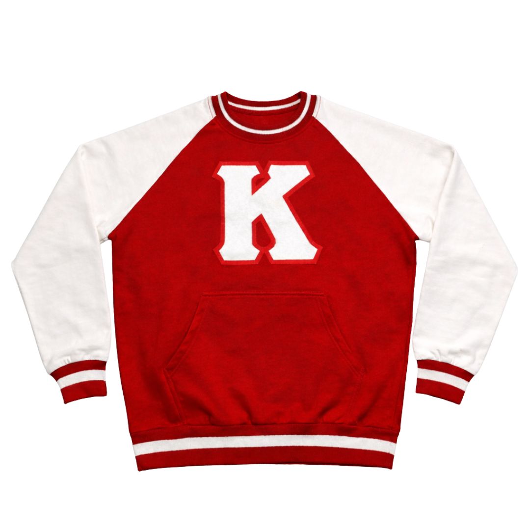 Kappa White/Red Chenille Crewneck