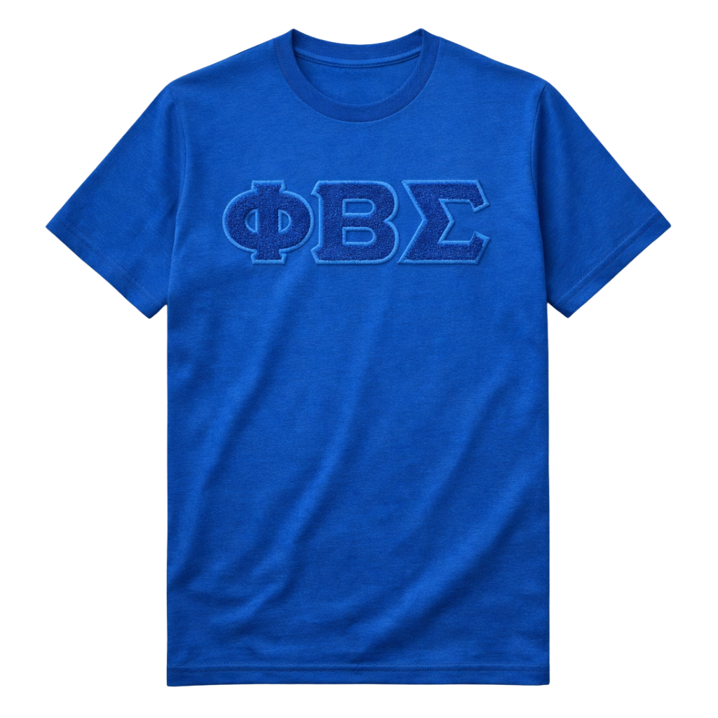 Solid ΦΒΣ Chenille Tee (Royal Blue)