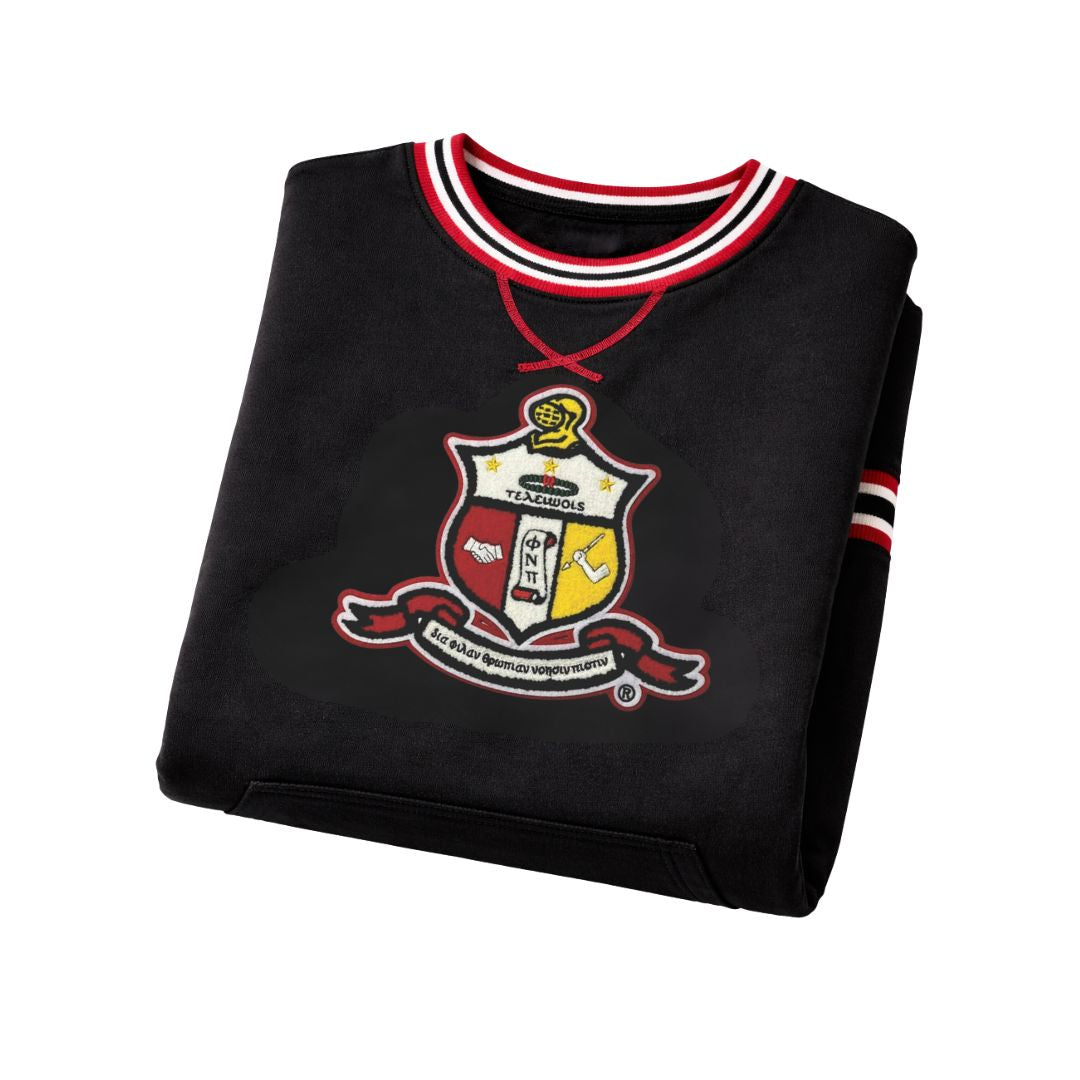 Kappa Black Crest Chenille Crewneck