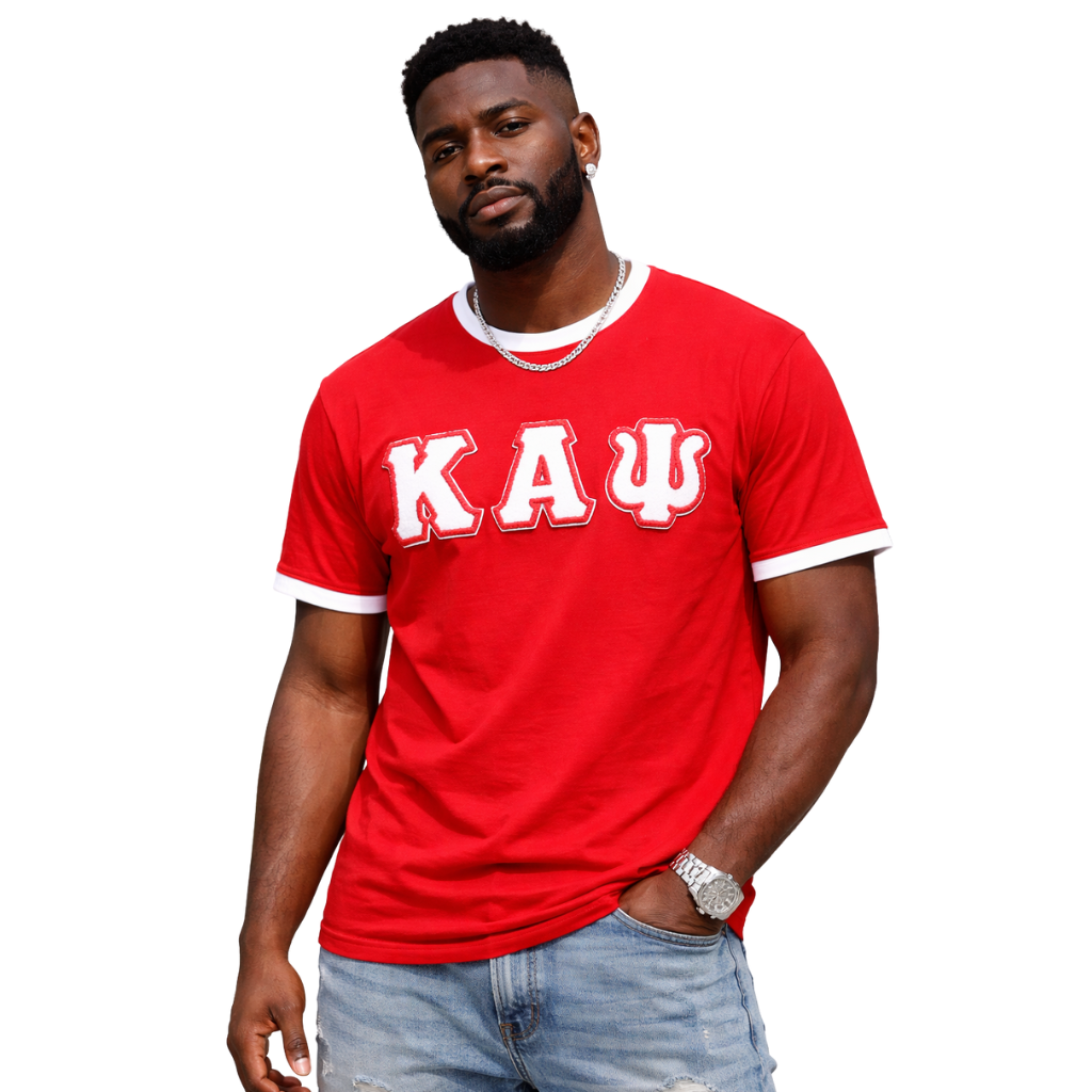 Kappa Red Chenille Letter Ringer Premium Shirt