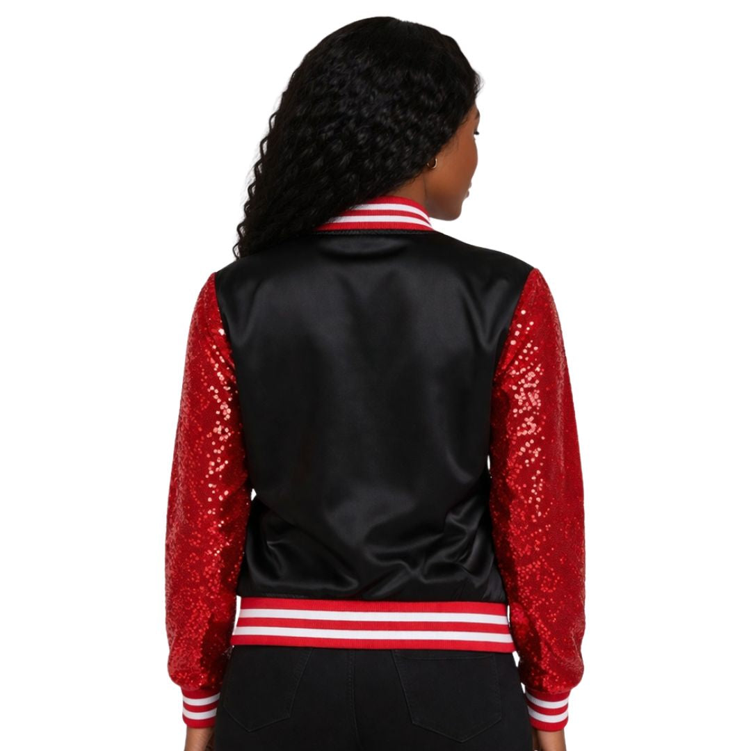 DST Satin Sequin Jacket Black