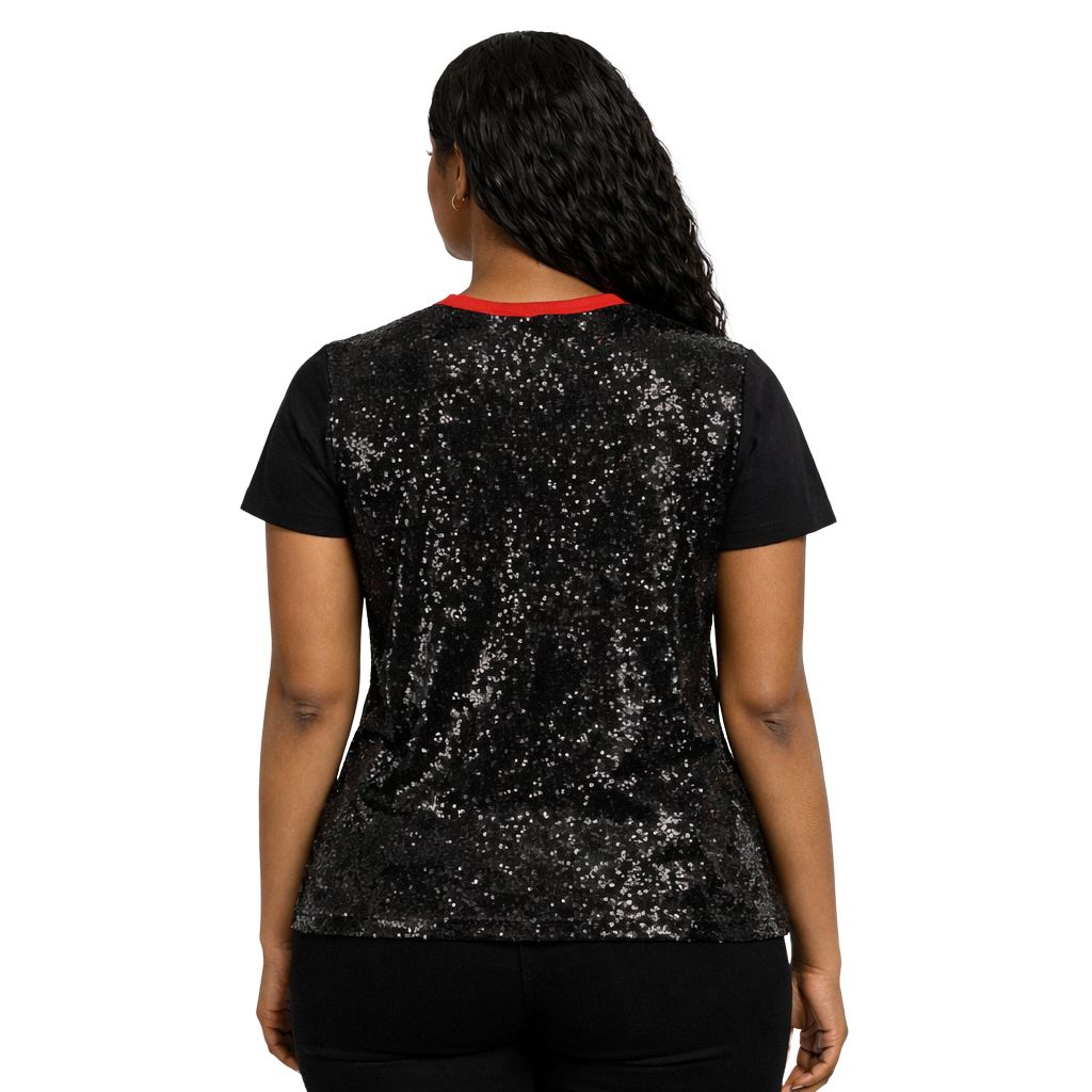 DST Sequin Tee Black