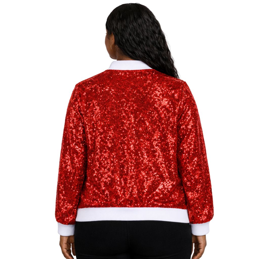 DST Sequin Jacket Red