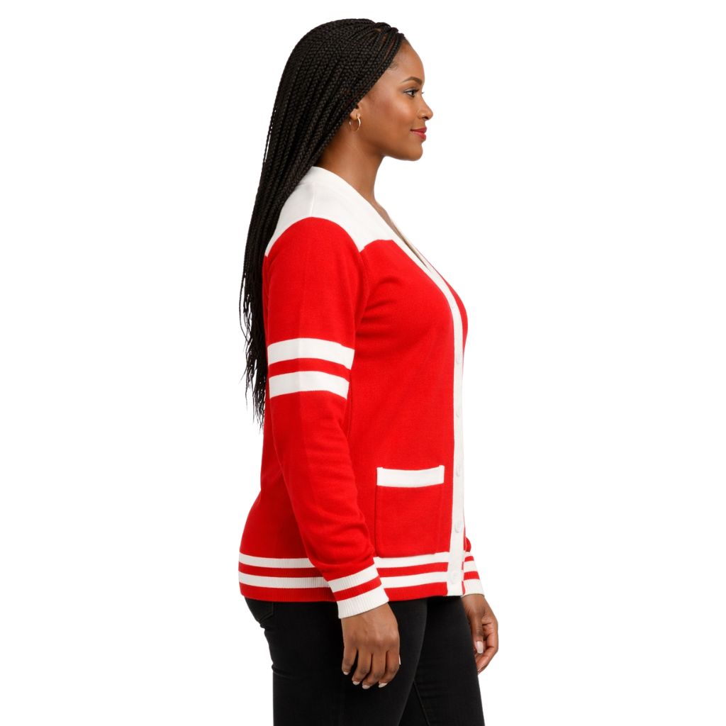 DST Wool Sweater Cardigan Red