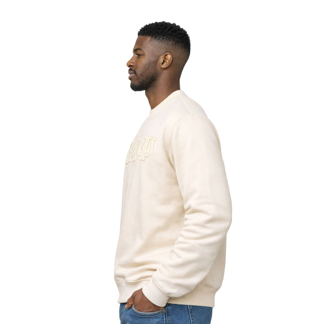 Solid ΚΑΨ Cream Chenille Sweatshirt