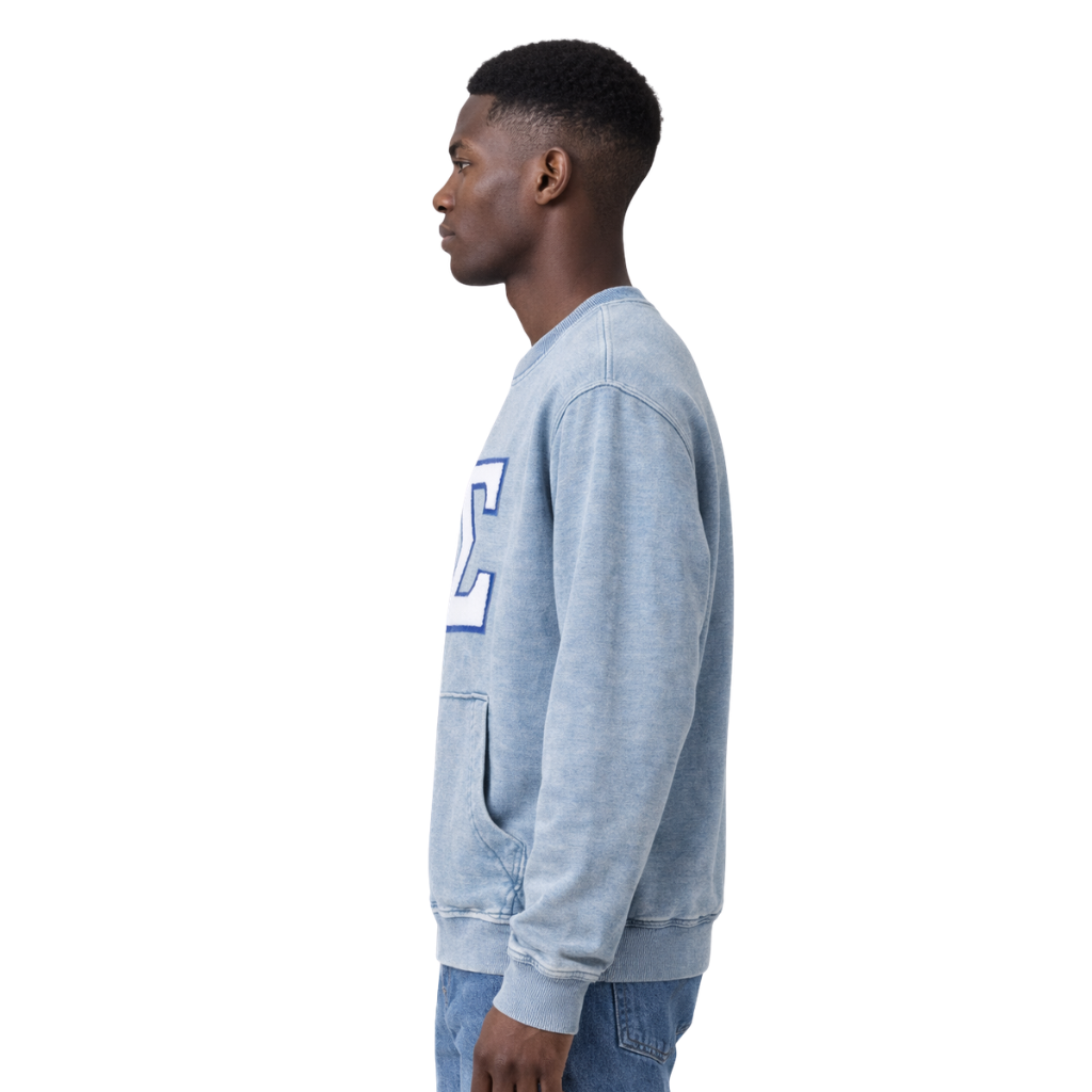Sigma Denim Chenille Crewneck