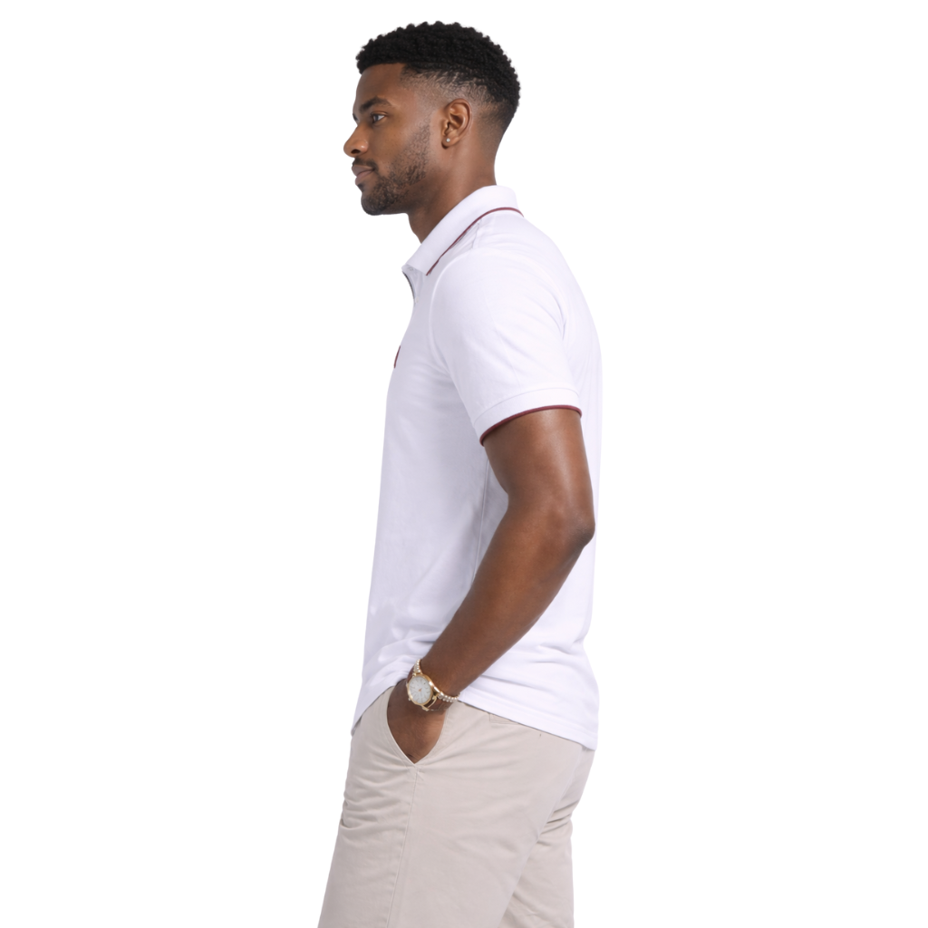 Kappa Alpha Psi 3-Letter Zip Performance Polo (White)
