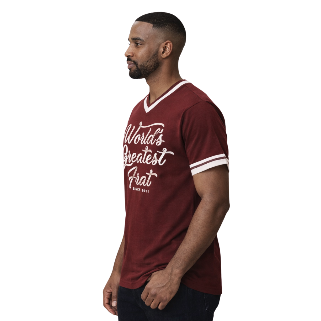 World's Greatest Frat Script Tee (Krimson)