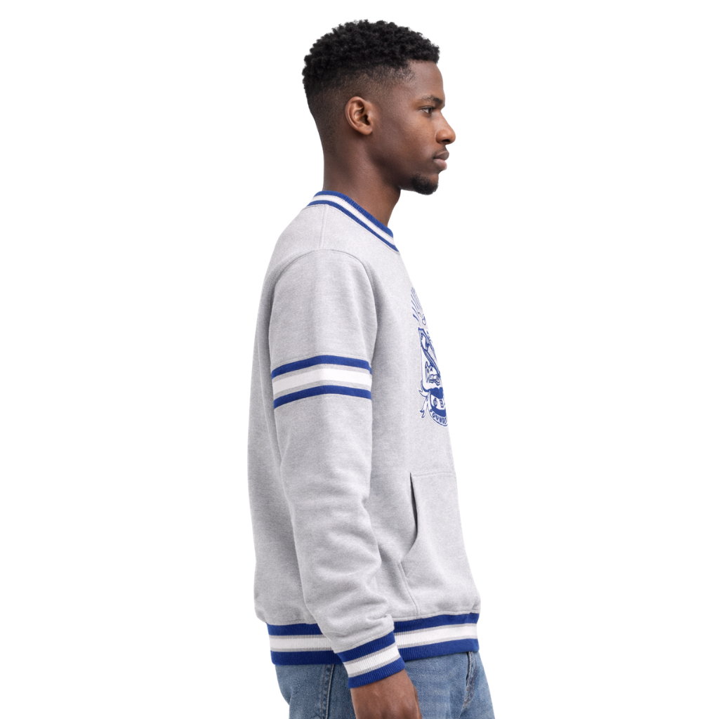 Phi Beta Sigma Grey Chenille Crest Crewneck