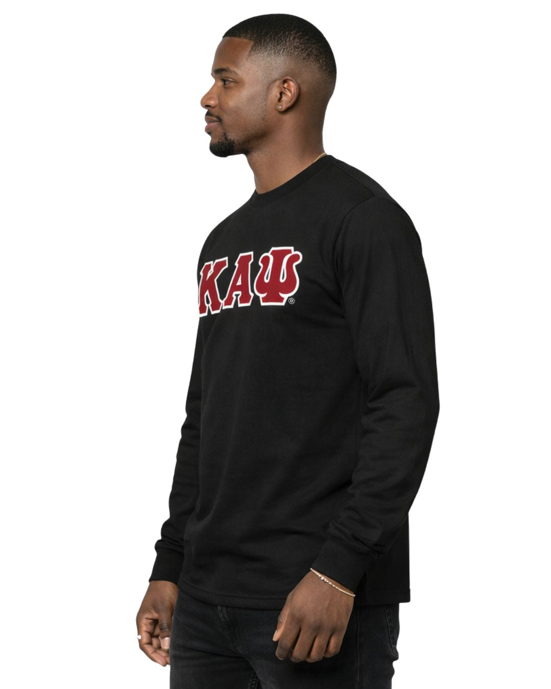 Kappa Alpha Psi Long Sleeve 3-Letter Tee (Vintage Black)