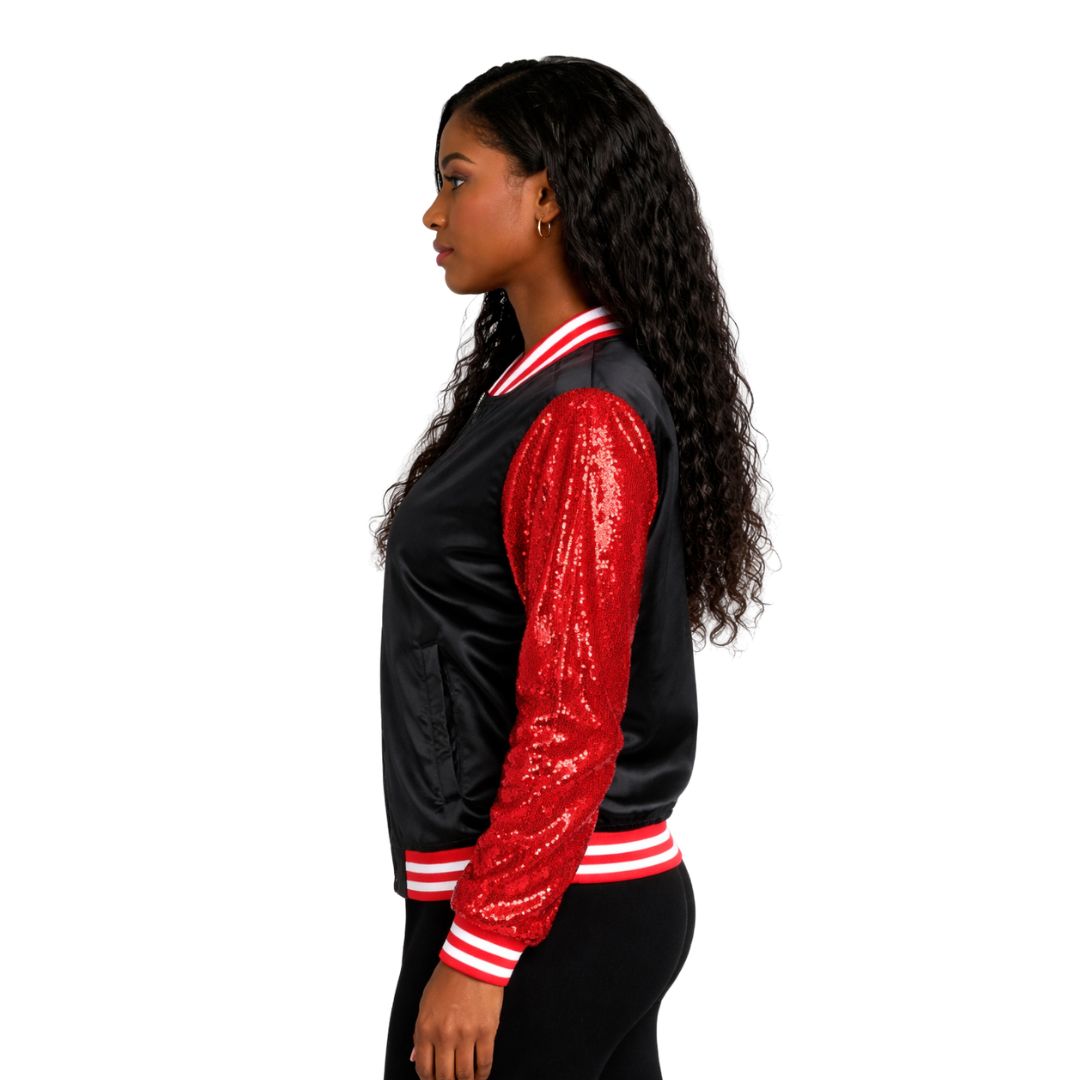 DST Satin Sequin Jacket Black